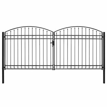 vidaXL Hekpoort ASSEN dubbele deur met gebogen bovenzijde, Tuin en Terras, Tuinpoorten, Verzenden, Nieuw
