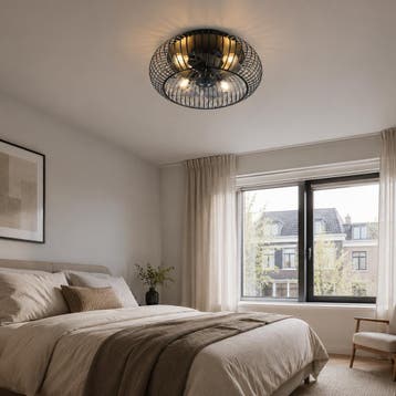 Plafondventilator + Lamp en Afstandsbediening - Webshop, Verzenden, Ventilator met afstandsbediening, Nieuw, Plafondventilator