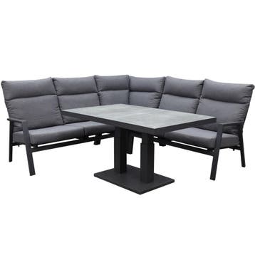 Pacific hoek dining loungeset 4 delig aluminium verstelbaar, Ophalen of Verzenden, Nieuw, Aluminium