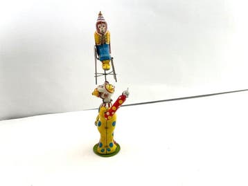 TPS - Blikken speelgoed - Clown Juggler with Monkey -, Antiek en Kunst