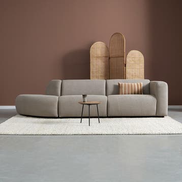 *WOONWINKEL* Rechte Bank Met Rond Element Links Taupe, Verzenden, Nieuw