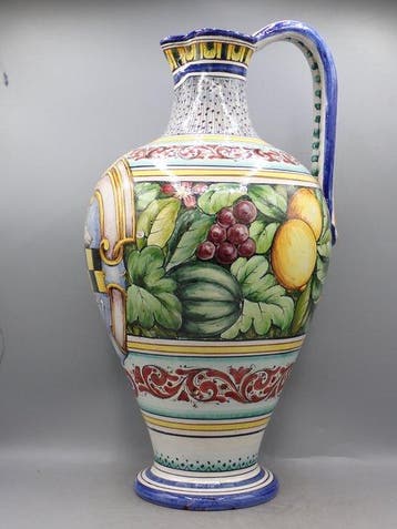 MCP Piediluco - Kruik - Large majolica pitcher - 1920-30s -