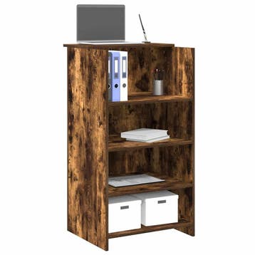 vidaXL Receptiebalie 55x50x103,5 cm bewerkt hout gerookt, Verzenden, Nieuw