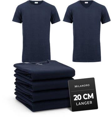 2dekans | Milanoro - 4-pack extra lange katoenen T-shirts -, Ophalen of Verzenden, Zo goed als nieuw, Milanoro