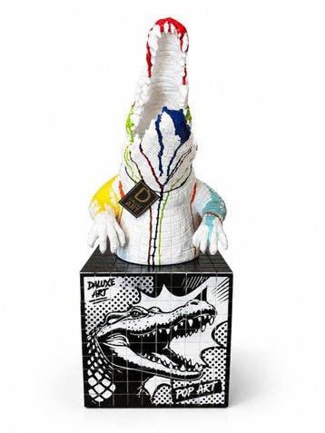 Daluxe Art - 1999 • XXL Pop Art Crocodile Display – 75 cm