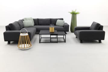 VDG Barcelona/Royalty Sunbrella loungeset - Sooty + stoel, Verzenden, Nieuw, Overige materialen, Loungeset