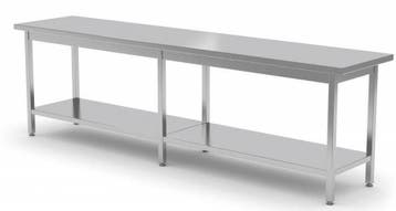 Lange rvs werktafel met onderschap | 80 cm Diep | 4 Formaten, Verzenden, Nieuw in verpakking