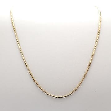 Gouden ronde Venetiaanse schakel ketting, Ophalen of Verzenden, Gebruikt, Goud, Goud