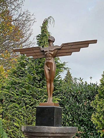sculptuur, Brons mythologische beeld van Icarus - 44 cm -