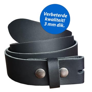 studio Zwarte Leren Riem 3 mm- Zonder Buckle/Gesp 100% N..., Nieuw, Zwart, Riem of Ceintuur, Echt leder