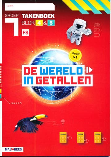 De Wereld  in Getallen versie 5.1 Takenboek blok 4 en 5 groe, Verzenden, Nieuw
