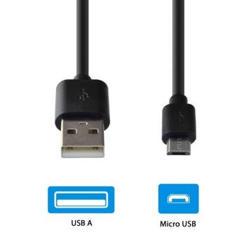 2CONNECT Micro USB TO USB CHARGING CABLE 2M BLACK, Ophalen of Verzenden, Nieuw