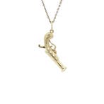 Gouden vintage pistool hanger 14 kt, Ophalen of Verzenden, Nieuw