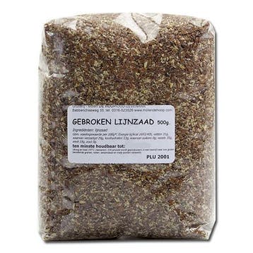 Molen de Hoop Gebroken Lijnzaad 500gr, Verzenden, Nieuw
