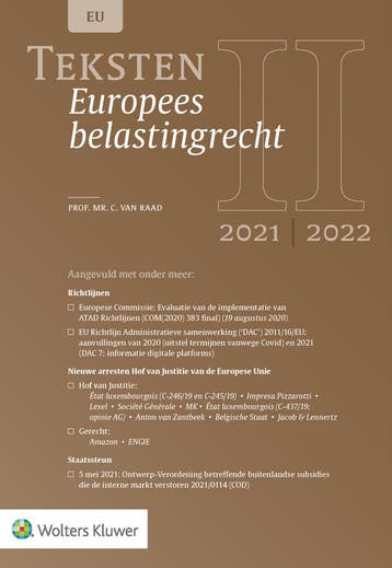 Teksten Europees belastingrecht 2021/2022 - C. van Raad, Boeken, Verzenden, Gelezen, C. van Raad