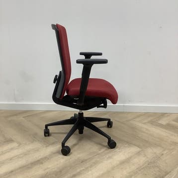 Girsberger ergonomische bureaustoel, rood - zwart, Ophalen of Verzenden, Ergonomisch, Gebruikt, Bureaustoel