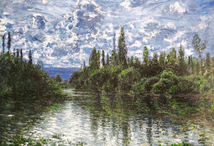 Claude Monet (1840–1926) (after) - Bras de la Seine près de, Antiek en Kunst, Kunst | Tekeningen en Foto's