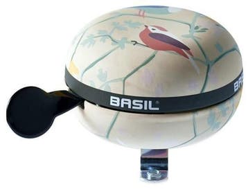 Grote Dingdong fietsbel Wanderlust ivoor met vogel, Nieuw