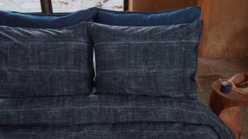 2dekans | Vtwonen Vintage Indigo dekbedovertrek -, Huis en Inrichting, Slaapkamer | Beddengoed, Ophalen of Verzenden, Zo goed als nieuw
