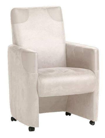 Eetkamerstoel Ron - eetkamerstoelen - Wit, Nieuw, Wit, Stof