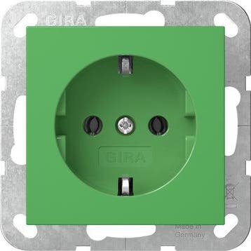 Gira Systeem 55 Groene SCHUKO Stopcontact 16A 250V - 4455107, Verzenden, Nieuw, Overige typen