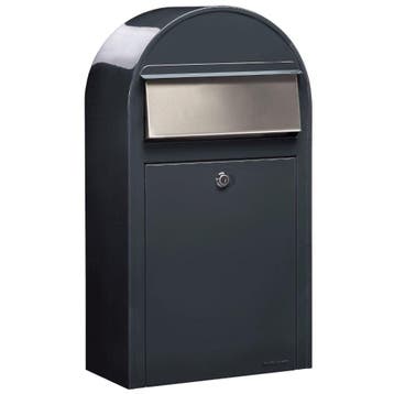 Bobi Grande S (slim) wandbrievenbus staal - antracietgrijs, Verzenden, Nieuw