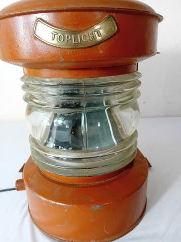 Scheepslamp - Hoofdlamp - Fresnel-glas prisma, lens,