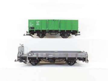 LGB G - 4021/4023 - Modeltrein goederenwagon (2) - 2x, Hobby en Vrije tijd, Modeltreinen | Overige schalen, Nieuw