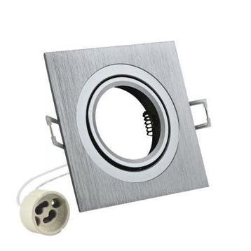 Inbouw spot GU10 - aluminium - vierkant armatuur, Ophalen of Verzenden, Nieuw