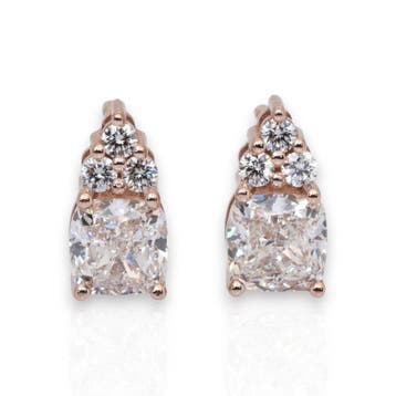 Oorbellen - 18 karaat Roségoud - 2.21ct. tw. Diamant, Nieuw