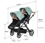 Dubbele Kinderwagen voor Tweelingen met Lig- en Zitfunctie, Verzenden, Nieuw