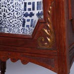 Uitzonderlijke Etagere met vitrinekastje Hollands ca 1890 no, Ophalen of Verzenden