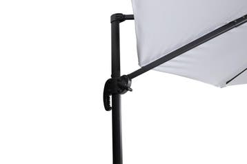 Ronde Zweefparasol - Fleur - 3m - Zwart/wit - The Outsider, Verzenden, Nieuw