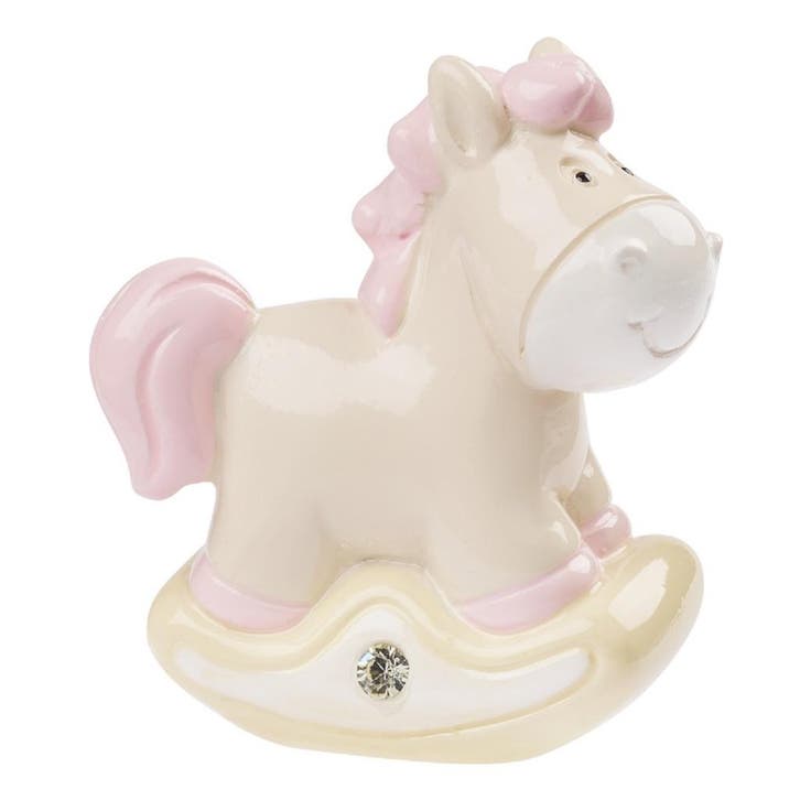 Taarttopper Hobbelpaard Roze Polystone 4,5cm**, Hobby en Vrije tijd, Taarten en Cupcakes maken, Nieuw, Verzenden