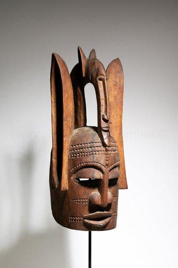 Zeldzaam masker-helm - Sénoufo - Ivoorkust
