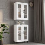 vidaXL Bovenkast 69,5x34x90 cm wit, Verzenden, Nieuw, 50 tot 100 cm, Minder dan 100 cm