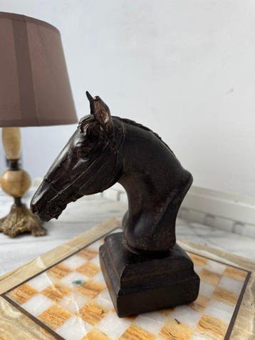 onbekend - Beeld, Klassiek landelijk paardenhoofd deco -
