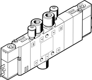 Festo 5/3 Uitgeblazen Lucht Magneetventiel QS-4 180l/min -, Verzenden, Nieuw