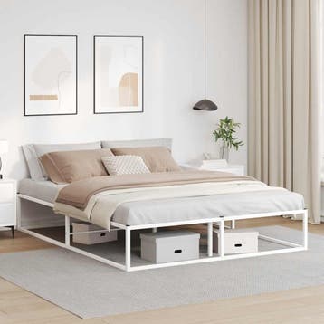 vidaXL Bedframe zonder matras 160x200 cm wit, Verzenden, Wit, 200 cm, Metaal