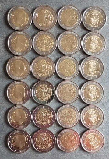 Spanje. 2 Euro 2017/2024 (24 monedas) (Zonder minimumprijs)