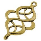2 x Metalen tussenzetsel – goudkleur – 28 x 18 x 2 mm, Ophalen of Verzenden, Nieuw, Tussenstuk of Tussenkraal