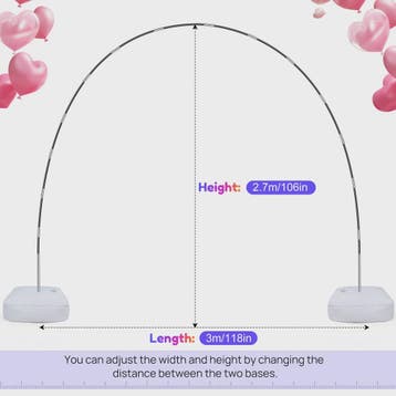 Verstelbare Ballonnenboog Kit 2.7m - Herbruikbaar Frame voor, Verzenden, Nieuw