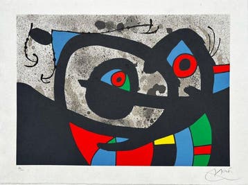 Joan Miro (1893-1983) - Les Lezard aux plumes dor