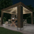 vidaXL Prieel met dubbel dak en LED-lichtslinger 3x3x2,7 m, Tuin en Terras, Partytenten, Verzenden, Nieuw