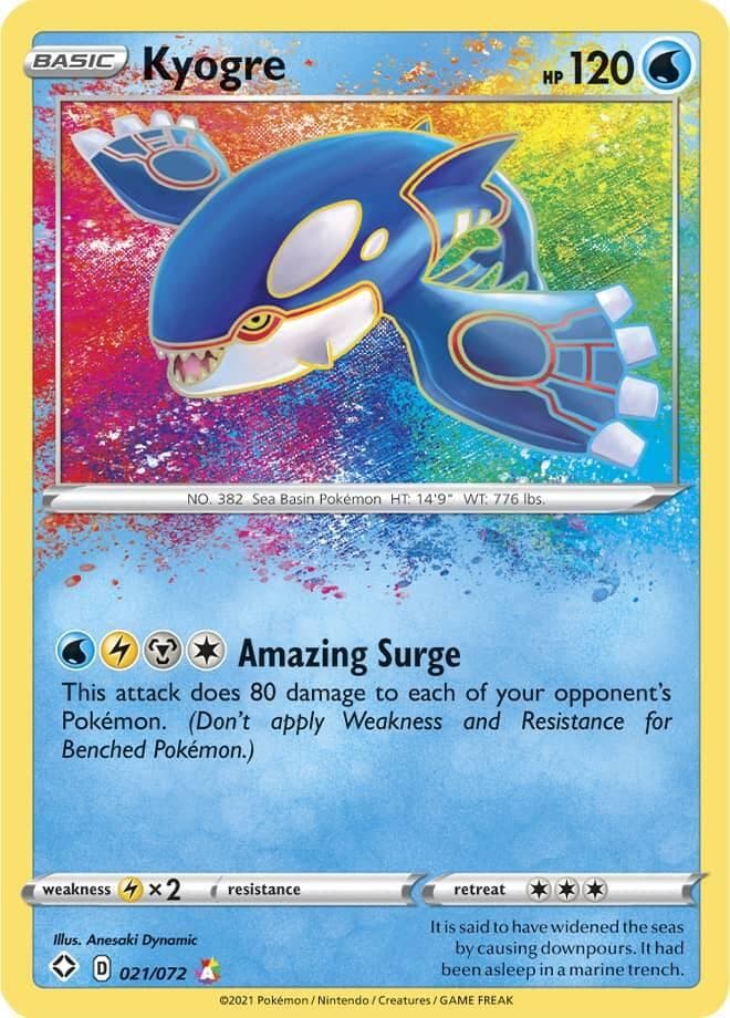 Kyogre 021/072 shining fates, Hobby en Vrije tijd, Verzamelkaartspellen | Pokémon, Losse kaart, Nieuw, Foil, Ophalen of Verzenden