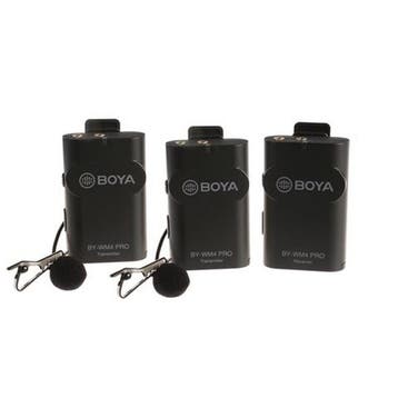 Boya BY-WM4 Pro-K2 Duo Lavalier draadloze microfoonset, Muziek en Instrumenten, Microfoons, Verzenden, Gebruikt