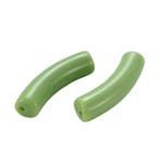 10 x Acryl kralen tube opaque Olive drab ca. 32x8mm (gat..., Ophalen of Verzenden, Nieuw, Kraal