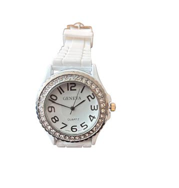 DAMES HORLOGE SILICONEN WIT, Verzenden, Nieuw