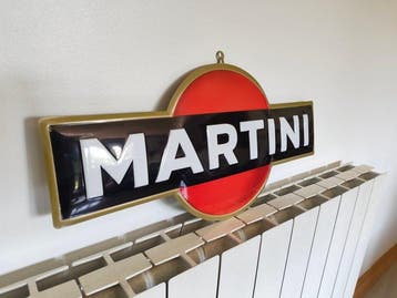 Origineel metalen bord Martini - Emaille bord - Metaal