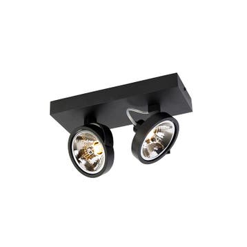 Design spot zwart verstelbaar 2-lichts - Go, Verzenden, Nieuw